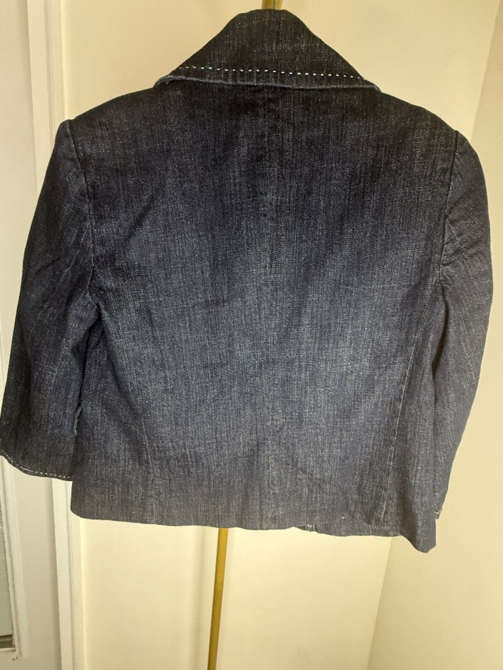 Talbots Dark‎ Wash Denim Blazer | Tailored Chic | Quiet Luxury Petite 2P - Picture 3 of 9